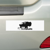Buffalo Bison Pop Art uitvoeren Bumpersticker (Op auto)