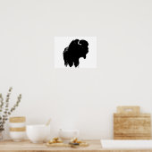 Buffalo Bison Silhouette Poster (Keuken)