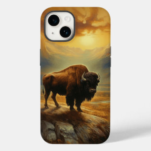 Buffalo Bison Sunset Silhouet Case-Mate iPhone 14 Hoesje