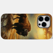 Buffalo Bison Sunset Silhouet Case-Mate iPhone Case (Achterkant (horizontaal))