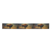 Buffalo Bison Sunset Silhouet Lint (Voorkant)