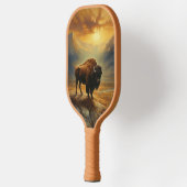 Buffalo Bison Sunset Silhouet Pickleball Paddle (Links)