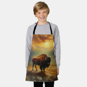 Buffalo Bison Sunset Silhouet Schort (Gedragen)