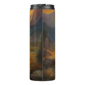 Buffalo Bison Sunset Silhouet Thermosbeker (Achterkant)