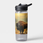 Buffalo Bison Sunset Silhouet Waterfles (Links)
