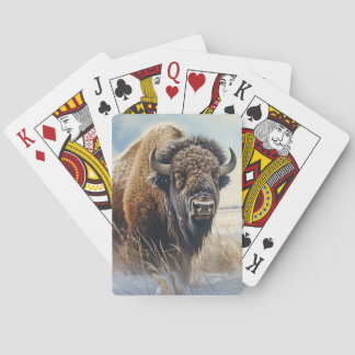 Buffalo Bizon Dier Wilde natuur Kleurrijk Pokerkaarten