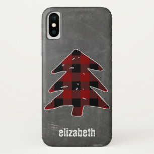 Buffalo Black Red Pset-kerstboomschalkbord iPhone X Hoesje