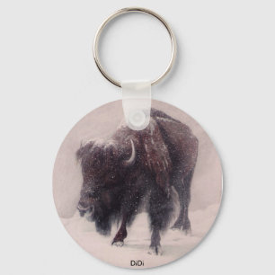 Buffalo Blizzard schilderij van DiDi Sleutelhanger
