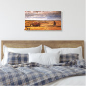 Buffalo Bones Omgeploegd door Harvey Thomas Dunn Canvas Afdruk (Insitu (Slaapkamer))