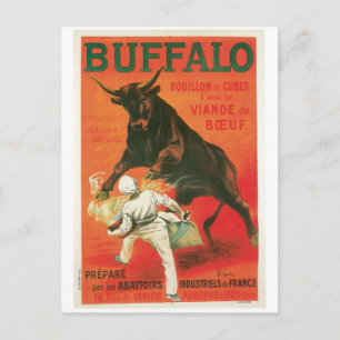 Buffalo Bouillon snijdt  voedsel en kunst Briefkaart