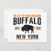 Buffalo Briefkaart (Voorkant / Achterkant)