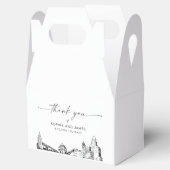 Buffalo bruiloft gepersonaliseerde gunst box bedankdoosjes (Geopend)