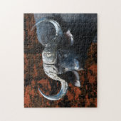 Buffalo bull wildlife kunst legpuzzel (Verticaal)