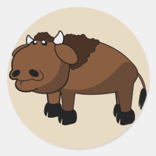 Buffalo cartoon stickers
