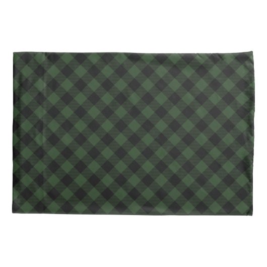 Buffalo Celtic Green and Black Squares Pset Kussensloop (Achterkant-Links)