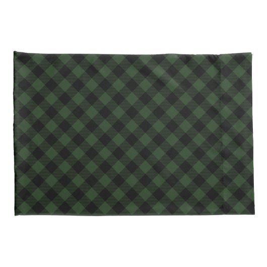 Buffalo Celtic Green and Black Squares Pset Kussensloop (Achterkant-Rechts)
