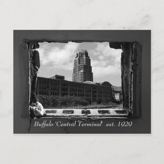 Buffalo "Central Terminal" test. 1929 Briefkaart (Voorkant)