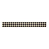 Buffalo Check Beige and Black Ribbon Lint (Voorkant)