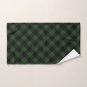 Buffalo Check Celtic Green and Black Carrés Plaid (Serviette à main)