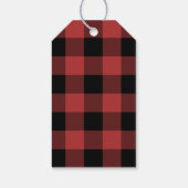 Buffalo Check Christmas Photo Gift Label Cadeaulabel (Achterkant)