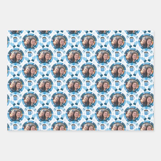 Buffalo Check Dot Kerstmis Foto Inpakpapier Vel (Voorkant 3)