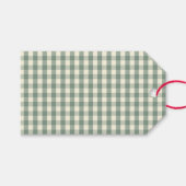 Buffalo Check Green Plaid Gingham Vakantie Cadeaulabel (Voorkant (Horizontaal))