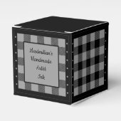 Buffalo Check - Grijs en Zwart - Classic Bedankdoosjes (Voorkant Zijde)