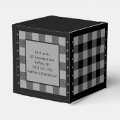Buffalo Check - Grijs en Zwart - Classic Bedankdoosjes (Achterkant)