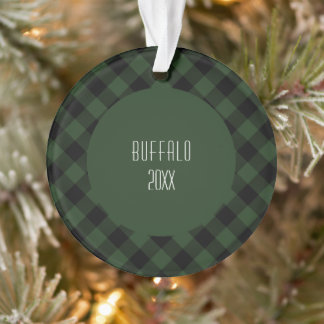 Buffalo Check Groene Clan Tartan Schots Plaid Ornament