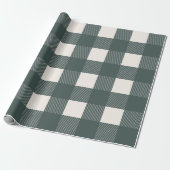 Buffalo check Hunter Green Simple Stylish Trendy Cadeaupapier (Uitgerold)