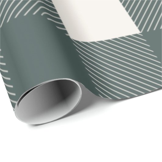 Buffalo check Hunter Green Simple Stylish Trendy Cadeaupapier (Rol Hoek)