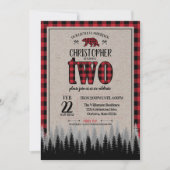 Buffalo Check Lumberjack Boy's 2e verjaardag Kaart (Voorkant)