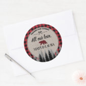 Buffalo Check Lumberjack Hartelijk dank Ronde Sticker (Envelop)