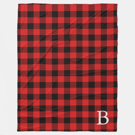 Buffalo Check Monogrammed Deken (Voorkant)