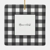 Buffalo Check naam en foto ornament (Achterkant)
