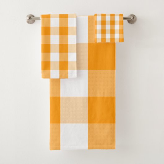 Buffalo Check - Orange Citrus Serviettes de bain (En situation)