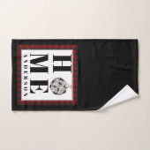 Buffalo check ornament "Home" gepersonaliseerd Handdoek (Handdoek)