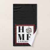 Buffalo check ornament "Home" gepersonaliseerd Handdoek (Handdoek)