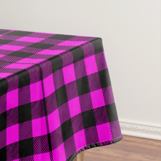 Buffalo Check Paarse Plaid Pattern Tafelkleed (Voorbeeld)