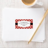 Buffalo Check Pattern Holiday Address Label (Insitu)