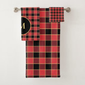 Buffalo Check Pattern Monogram Aangepaste kleuren Bad Handdoek (Insitu)