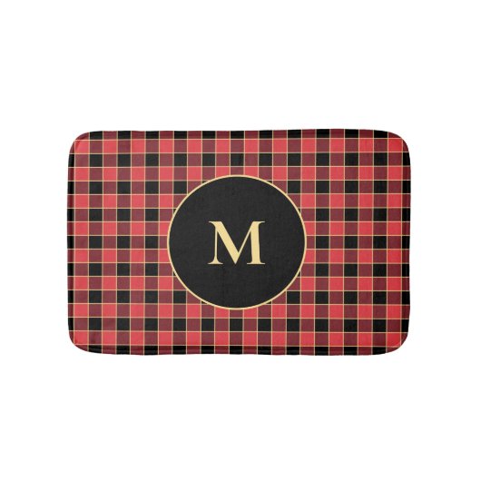 Buffalo Check Pattern Monogram Aangepaste kleuren  Badmat (Voorkant)