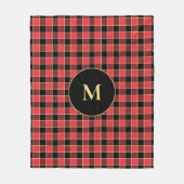 Buffalo Check Pattern Monogram Aangepaste kleuren  Fleece Deken (Voorkant)