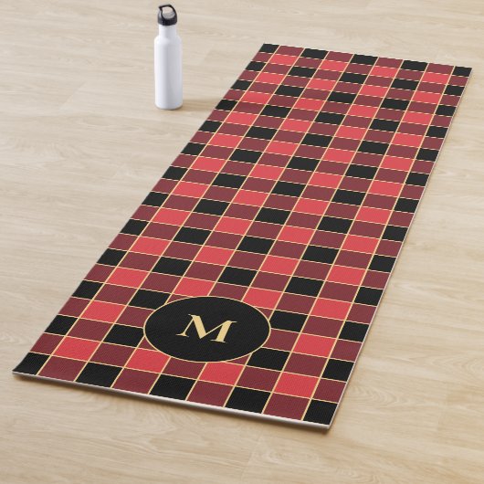 Buffalo Check Pattern Monogram Aangepaste kleuren  Yogamat (In situ)