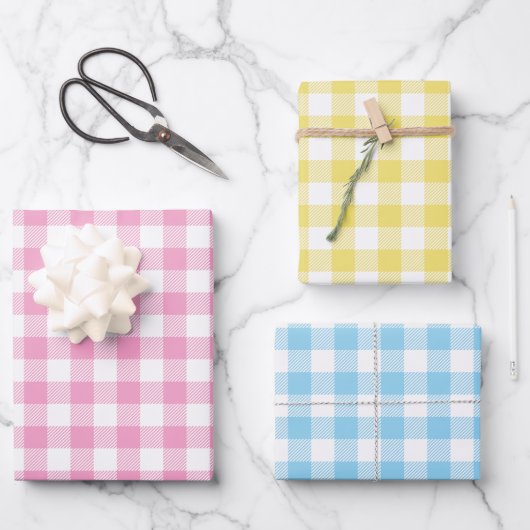 Buffalo Check Pattern Set Holiday Inpakpapier Vel (Voorkant)