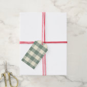 Buffalo Check Plaid Green Gingham Holiday Gift Lab Cadeaulabel (Met Touw)