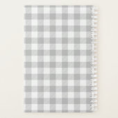 Buffalo Check|Plaid Grijs Monogrammed Boerderij Planner (Achterkant)