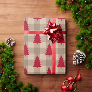 Buffalo Check Pset Countrykerstboom Cadeaupapier