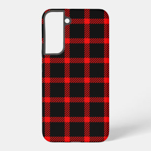 Buffalo Check Rood en Zwart Houthakkers Plaid Deco Samsung Galaxy Hoesje