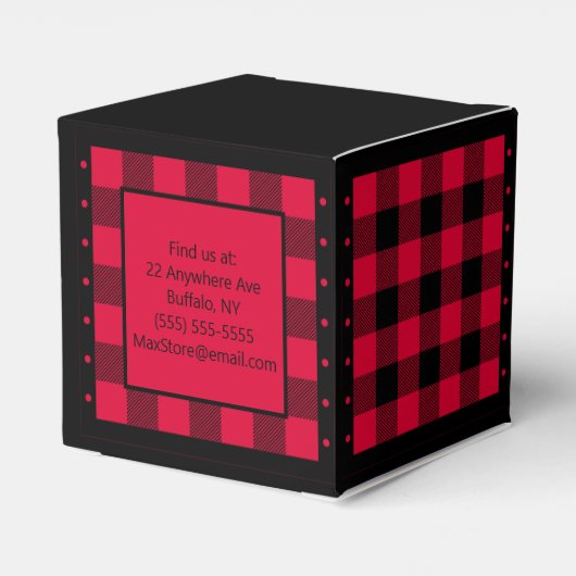 Buffalo Check - Rood en Zwart - Lumberjack Classic Bedankdoosjes (Achterkant)